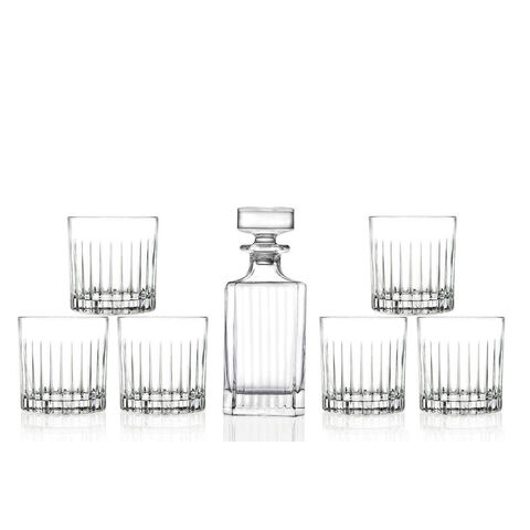 Set RCR CRYSTAL Timeless karafa + 6 whisky sklenic