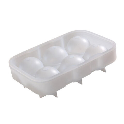 Silikonová forma na led 6 koulí čirá