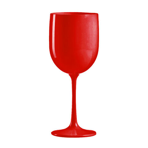 Plastová sklenice na víno - 480 ml ČERVENÁ
