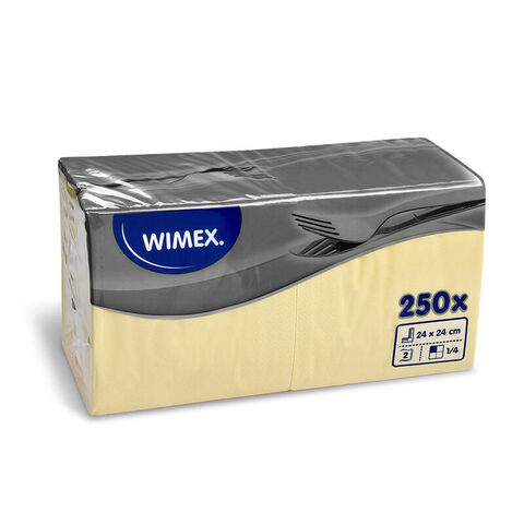 Koktejlové ubrousky  24x24 cm BÉŽOVÉ 1/4 - 250 ks