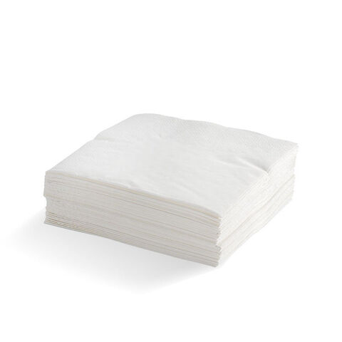 Koktejlové ubrousky 24x24 cm BÍLÉ 1/4 - 400 ks