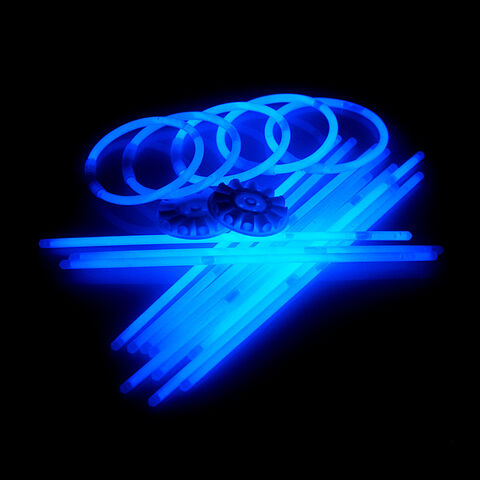 Svítící náramky 100 kusů modré