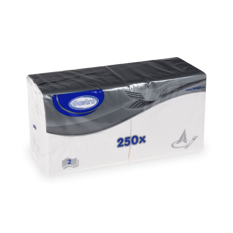 Koktejlové ubrousky 24x24 cm BÍLÉ 1/4 - 250 ks