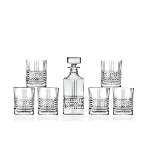 Set RCR CRYSTAL Brillante karafa + 6 whisky sklenic