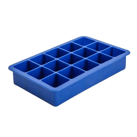 Silikonová forma na led 15 kostek modrá