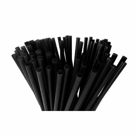 Slámky JUMBO černé 25 cm - 150 ks ZNOVU POUŽITELNÉ