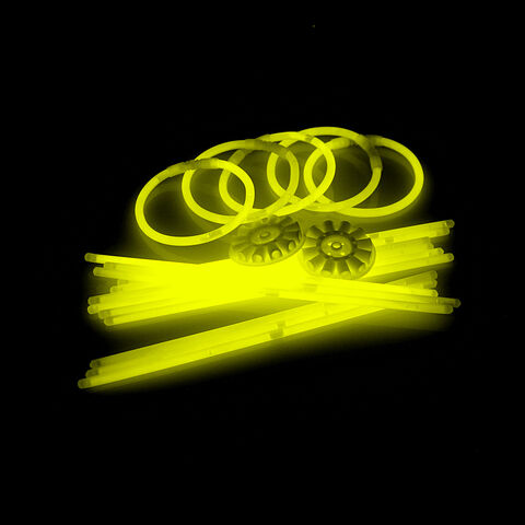 Svítící náramky 100 kusů žluté