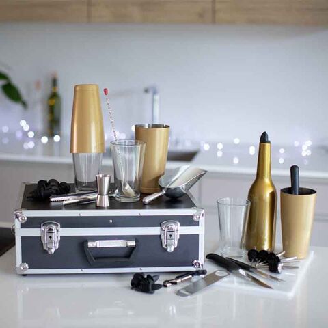 Barmanský kufr ZLATÝ