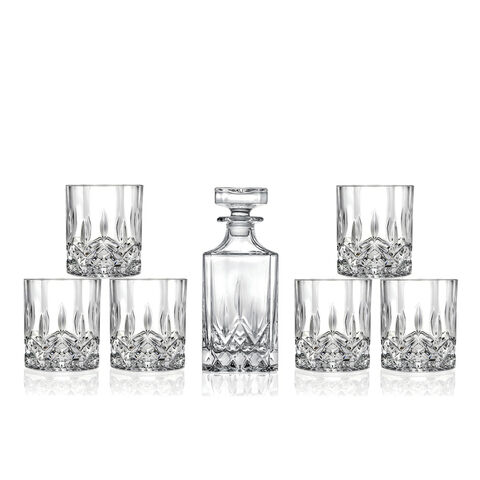 Set RCR CRYSTAL Opera karafa + 6 velkých whisky sklenic