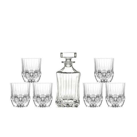 Set RCR CRYSTAL Adagio karafa + 6 whisky sklenic